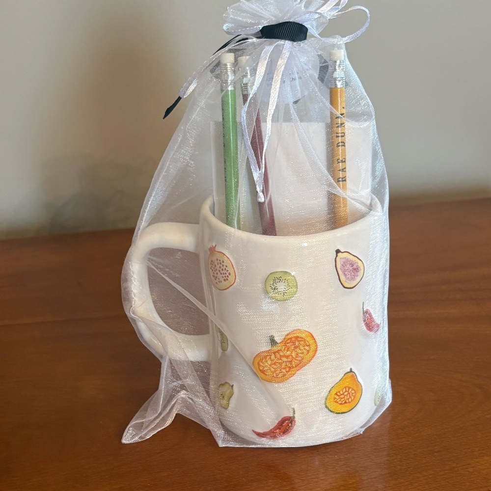 Rae Dunn CHEF Mug w/ Recipe Notepad & 3 Rae Dunn Pencils ~ New w/ Tags - Picture 5 of 6